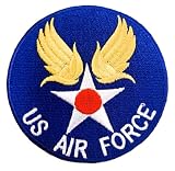 ワッペン アイロン ミリタリー US AIR FORCE 空軍 エアフォース ブルー アメリカ アメカジ 刺しゅう アップリケ パッチ