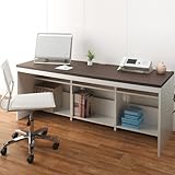 薄型シンプル パソコンデスク W1800 ハイタイプ ホルムアルデヒド対応 PCデスク PC-6018H-BR