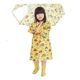 【名古屋子供雨具】 レインコート 自動車 くるま イエロー 黄色 boys girls kids キッズ かっこいい かわいい 男の子 2歳～7歳 カッパ 雨合羽 防水 通園 通学 散歩 傘 長靴 (