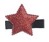 Baby Deer Clips　ヘアクリップ for ベビー　グリッタースター（レッド）