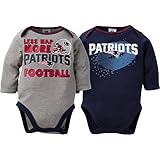 Gerber NFL新しいEngland Patriotsベビー男の子長袖ワンジー – 2パック 3-6 Months