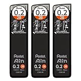 ぺんてる シャープ芯 ぺんてるアイン 0.2mm 2B 3個 AMZ-XC2822B3P