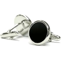 Amazon.co.jp: メンズ カフスボタン 黒オニキス 白蝶貝 カフリンクス