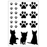 Sticker Shop Haru 猫 ステッカーA4セット 黒