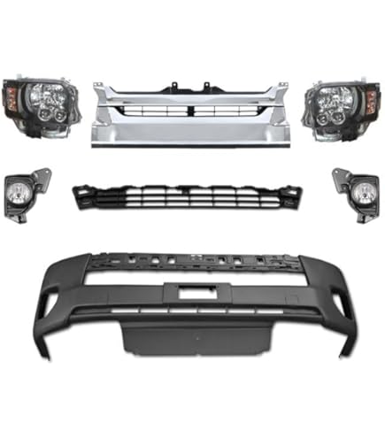 ハイエース 3型 ワイド バンパーヘッドライトグリル3点 ハイエース 200系 3型 ルック フェイスキット 標準 ワイド