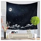 yguii Starry Nightタペストリー壁吊り、星雲ガスクラウドのほこりスパイラルExpanse Planet GalaxyシステムMilky WayモダンホームDecor 150200 cm