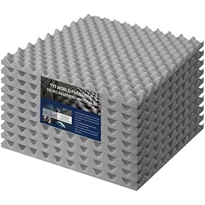 吸音材 防音材 防音 壁 制振 ウレタンフォーム YYT 不燃 無臭 高反発 部屋防音 极厚 凹凸波型 50cmx50cm 厚さ5cm 10枚入 グレー