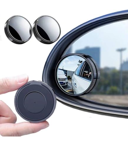 Amazon | Ampper円形 車用 ブラインドスポットミラー, 360° 角度調整