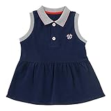 (チャックル) chuckle *ボンシュシュ*ポロシャツ風袖なしワンピース ネイビー 80cm P3224-80-32