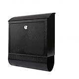 シンプル郵便ポスト/郵便受け/鍵付き (黒)