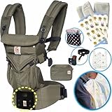 エルゴベビー OMNI360 オムニ360クールエア/カーキ 抱っこひも 正規代理店2年保証　【夏用おでかけセットS3】本体＋ウエストベルト+くるみケット＋パッド２個+収納ポーチ付 ERGO Baby