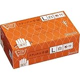 カウネット ラテックス手袋 粉付 L 100枚入