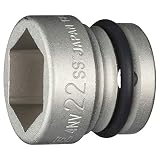 トネ(TONE) インパクト用ショートソケット 4NV-22SS 差込角12.7mm(1/2") 二面幅22mm