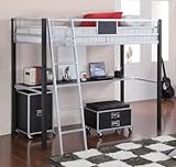 Coaster Home Furnishings Contemporary Bunk Bed, Black and Silver [並行輸入品]