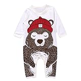 Karchi 　ベビー用ロンパース　カバーオール　　子供動物プリント連体服 　男女兼用 　　男の子用 　　女の子用 　長袖子供連体服　 春夏 可愛い ベビ用連体服 　 柔らかい おしゃれ 　新生児　幼