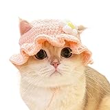 ペット 帽子 かぶりもの 被り物 猫 犬 コスプレ 散歩 旅行 写真撮影 買い物 編み物 耳出し