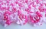 ( 50 )シルクソフトピンク2つトーンバラフラワーヘッド – 1.75 " – 人工花ヘッドファブリック花柄Supplies卸売ロットのウェディング花アクセサリーにブライダルヘアクリップヘッドバンド