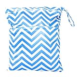 Perfk おむつポーチ おむつバッグ 防水ポーチ 抗菌 消臭 全2色 　ブルー