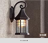 屋外ライト防水壁ランプレトロスタイルの中庭壁の創造性アメリカのテラス階段ランプウォールランプFG230 lo9 ( Color : Chrome )