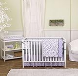 Lavender Poppy Floral 5 Piece Crib Bedding Set with Bumper by Balboa Baby by Balboa Baby