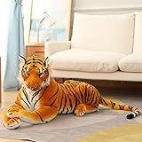 YQkasj 虎 リアル 75cm ぬいぐるみ 抱き枕 飾り お誕生日 プレゼント ぬいぐるみ 特大 とら 大きいぬいぐるみ 虎のぬいぐるみ ブラウン 巨大ぬいぐるみ 抱き枕 ふわふわぬいぐるみ 特大ぬいぐるみ かっこいい