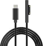 Surface 充電ケーブル (1.8M) 急速充電ケーブル Surface to USB-C サーフェス 充電ケーブル surface laptopの充電に適しています 金属製