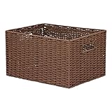 【メルカド かご収納雑貨の店】 カラーボックス対応ペーパー製収納ケース/カラー：ブラウン