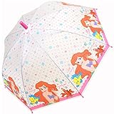 子供 傘 ジャンプカサ 50cm 55cm Disney ディズニー スヌーピーワンタッチ 雨傘 雨具 学童傘 8本骨 女の子 男の子 50cm アリエル