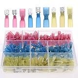 Glarks 200pcs 22-16 / 16-14 / 12-10 Gauge Nylon Heat Shrink Waterproof Fully / Semi Female / Male El