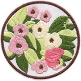 ワッペン アイロンワッペン アップリケ 刺繍 花 (B.春花ガーデンブーケ) ND-0424-R01-B-9186-2