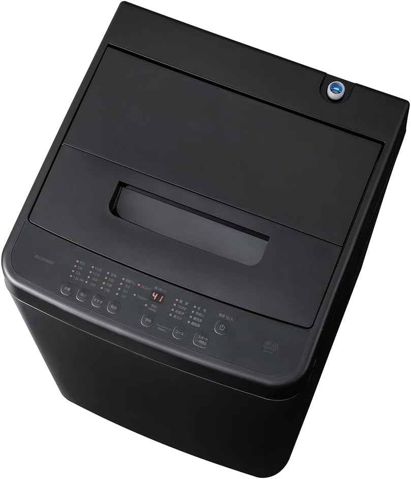 アイリスオーヤマ 洗濯機 6.0kg ブラック IAW-T606-B ガチ落ち大水流洗浄 部屋干しモード