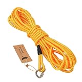 SRT ロングリード 10m イエロー 丸ロープ 【4色展開】 軽量 水に浮く 絡まりにくい 中型犬 大型犬 伸縮性 トレーニングリード しつけ 長いリード long leash