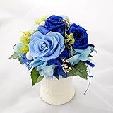 花由 プリザーブドフラワー パニエ トール マジョリカブルー