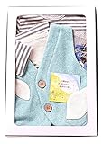 yuga☆【箱入り】「ボーダー・Tシャツ + レギンス + ベスト 3点セット グレー&ターコイズ 100cm 」 オーガニックコットン100% 天然染め ベビー 服 子ども服 キッズ 女の子 男の子