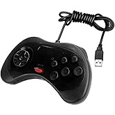 iFormosa セガ SATURN サターン タイプ USB パソコン コントローラー 黒