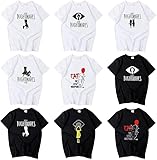 リトルナイトメア2 Tシャツ 半袖 シャツ インナーシャツ ティーシャツ コスチューム メンズ レディース プルオーバー 夏服 日常着 かわいい カジュアル 萌えグッズ 大きいサイズ ゆとり 白tシャツ 黒tシャツ (2,M)