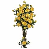 38.5 " Peony W / Leaves Stem (セットof 12 ) イエロー 2126-YL