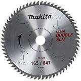 マキタ チップソー ダブルスリット 外径165mm 刃数64T 高剛性タイプ 一般木材用(卓上マルノコ) A-50762