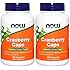[海外直送品] ナウフーズ　[2本セット] クランベリー濃縮　100カプセル