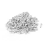 uxcell　半管状リベット　200個入り　M3 x 12mm　アルミ　フラット頭　シルバートーン