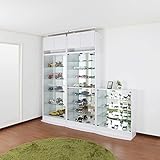 【福袋】[雅夢威] 5点セット29cm ハイタイプ用フィギュアラック＋背面ミラー2枚+ワイド専用上置きロータイプ+LEDモジュールハイタイプ用+専用ガラス棚板2枚用【正規品】KA-TMRMGS8329 (ホワイト)