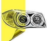 Ilmondomall ヘッドライトフィルム テールランプフィルム フォグランプフィルム イエロー (040×200cm, イエロー)