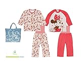 ▲▽ディズニー【Disney】国内正規品△▼ミニーマウスパジャマ２枚とバッグの３点お楽しみセット80cm：90cm：95cm (80cm, ミニー)