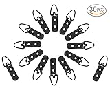 Mini Skater 30パックレトロDリング画像ハンガーHeavy Duty with Screws 2 Hole,Black mns0016a