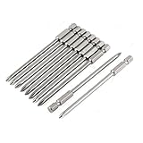 uxcell　プラスドライバービット　10本入り　6.35mm六角シャンク径　マグネット　ツール