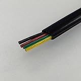 三陽工業(SYK)　電話用モジュラーケーブル　[4芯TEL MODケーブル　黒]　1箱100m入り