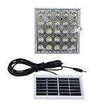 whitelotous 25led 6 V 1 W squareソーラーパネルランプバッテリーアウトドアキャンプライト