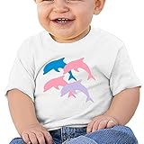 かわいい ボーイとガール イルカ ジャンプ Ｔシャツ 体に合う White Size 12 Months
