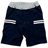 《春夏対応》 nico hrat(ニコフラート) 製品洗い加工済み 42/2天竺ボーダーハーフパンツ 90cm/NV NO.B-271002