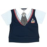 メンズクラブミニ【MEN'S CLUB MINI】フォーマル・シャツとベストのかさねぎ風トップス (95cm, ネイビー)